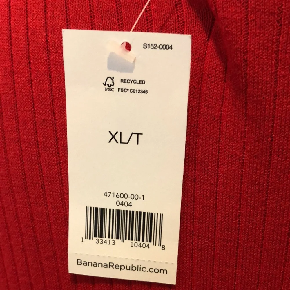 Banana Republic sleeveless red midi dress, XL TALL length - Picture 11 of 16